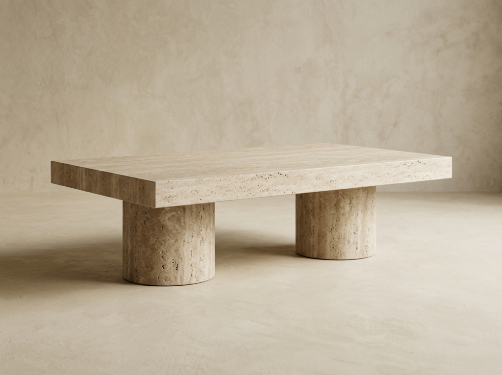 Travertine Low Table