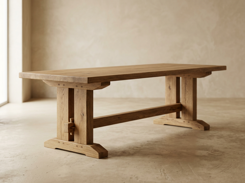 Oak Trestle Table